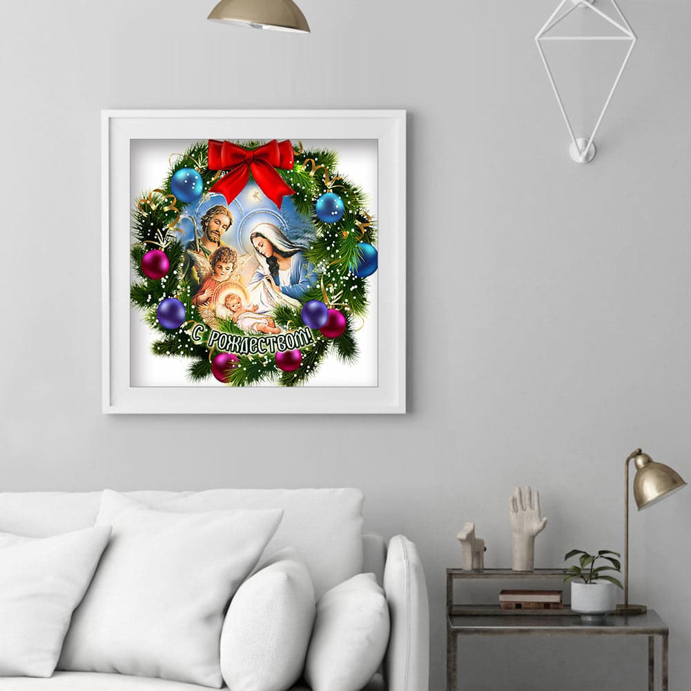 Christmas Wreath-Crystal Rhinestone Diamond Painting ktclubs.com