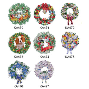 Christmas Wreath-Crystal Rhinestone Diamond Painting ktclubs.com