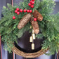 Christmas Wreath Farmhouse Bohemian Wreath Bell Wreath Door Hanging ktclubs.com