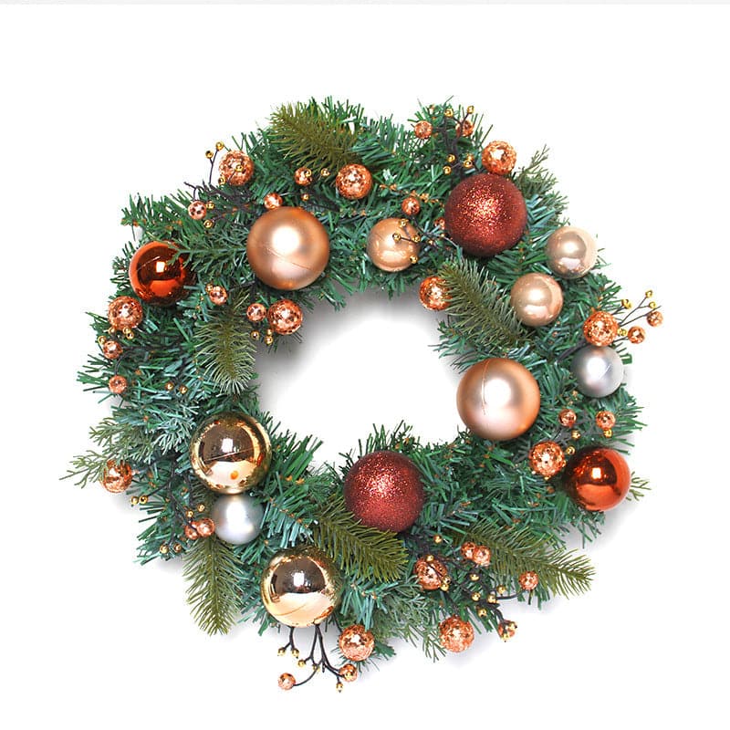 Christmas Wreath Festive Decorations 40CM Christmas Ball Wreath Door Hanging ktclubs.com