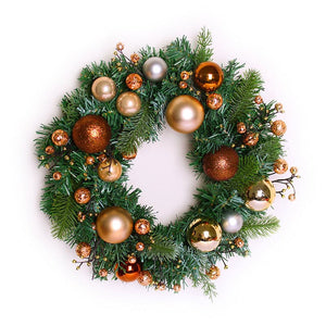 Christmas Wreath Festive Decorations 40CM Christmas Ball Wreath Door Hanging ktclubs.com