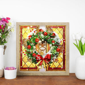 Christmas Wreath-Full Round Diamond Painting  30*30CM ktclubs.com