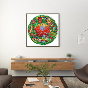 Christmas Wreath-Partial Special Shaped Diamond Painting 30*30cm ktclubs.com