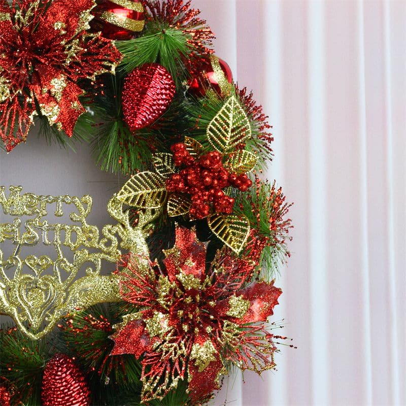 Christmas decoration new pine needle Christmas wreath 40cm ktclubs.com