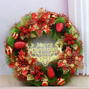 Christmas decoration new pine needle Christmas wreath 40cm ktclubs.com