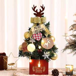 Christmas decorations desktop mini Christmas tree scene arrangement gifts gifts ktclubs.com