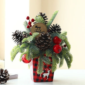 Christmas decorations desktop mini Christmas tree scene arrangement gifts gifts ktclubs.com