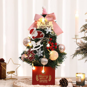 Christmas decorations desktop mini Christmas tree scene arrangement gifts gifts ktclubs.com