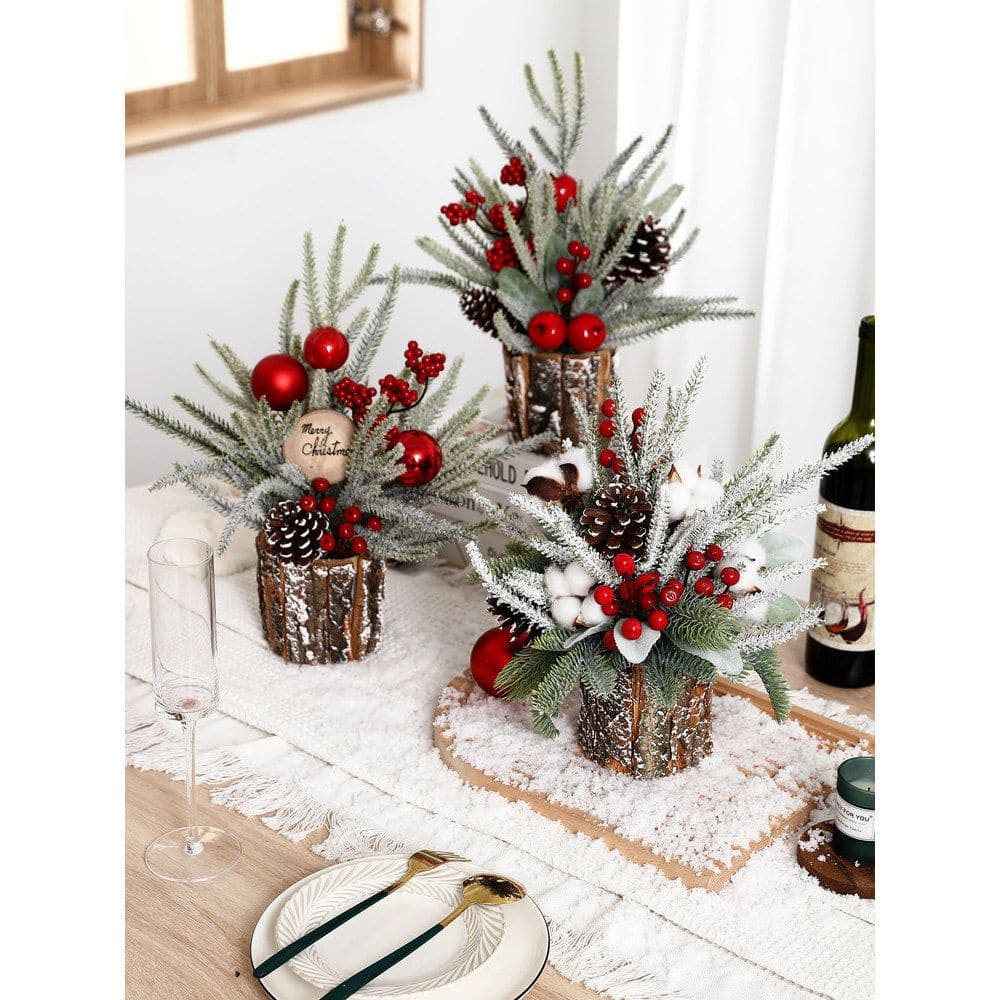 Christmas decorations desktop mini Christmas tree scene arrangement gifts gifts ktclubs.com