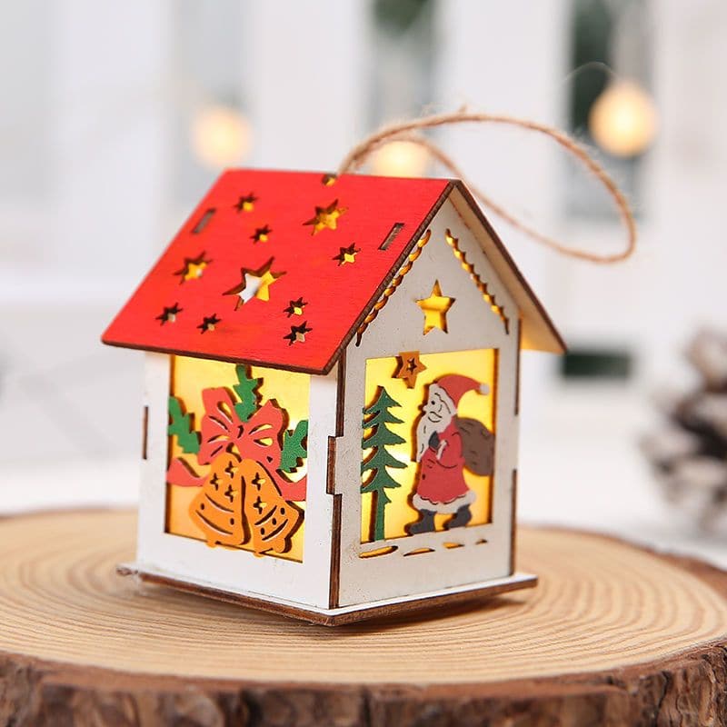 Christmas decorations glowing cabin hanging gift decorations ktclubs.com