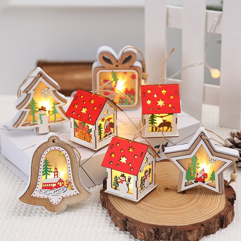 Christmas decorations glowing cabin hanging gift decorations ktclubs.com