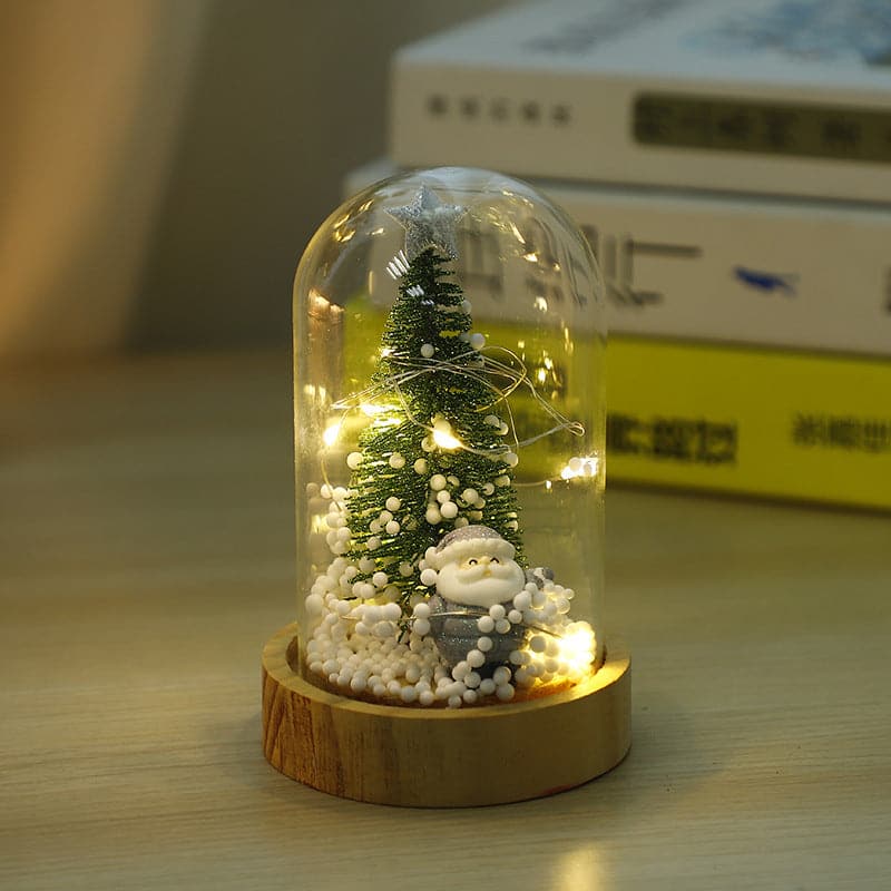 Christmas night light Mini Christmas tree glass cover holiday gifts ktclubs.com