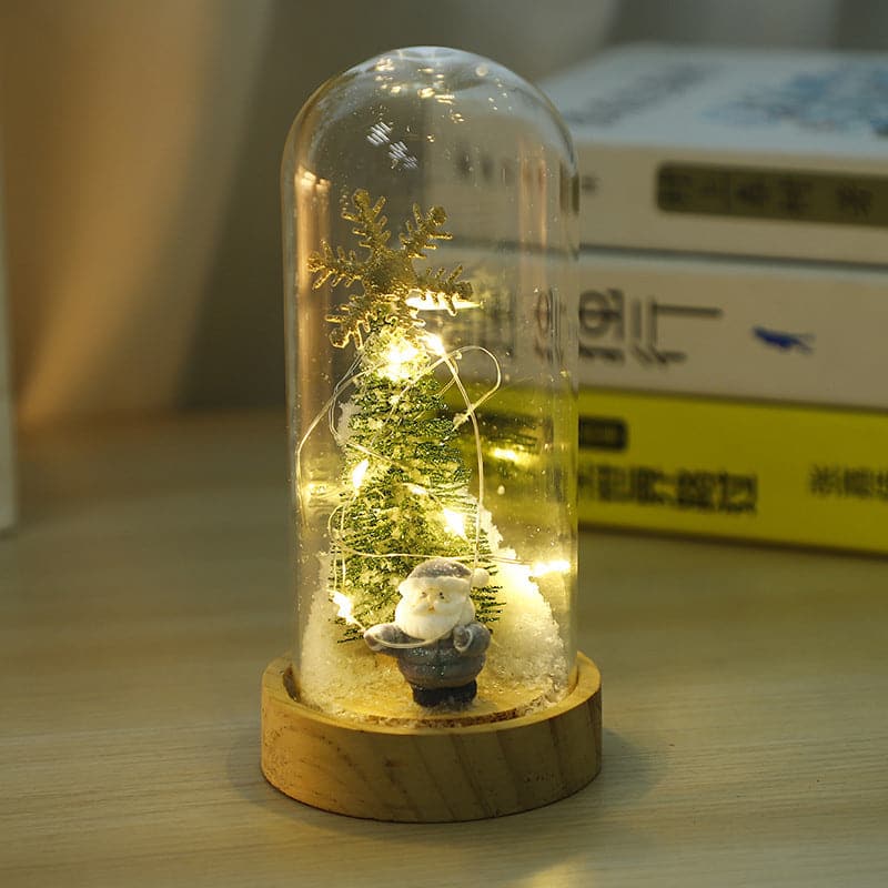 Christmas night light Mini Christmas tree glass cover holiday gifts ktclubs.com