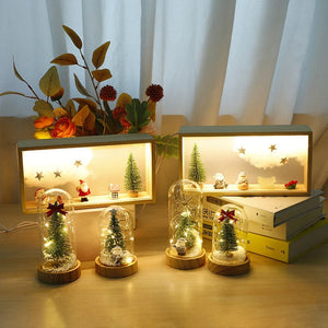 Christmas night light Mini Christmas tree glass cover holiday gifts ktclubs.com