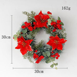 Christmas simulation pine cone wreath door hanging Christmas dead branch vine circle holiday pine needle wreath decoration supplies ktclubs.com