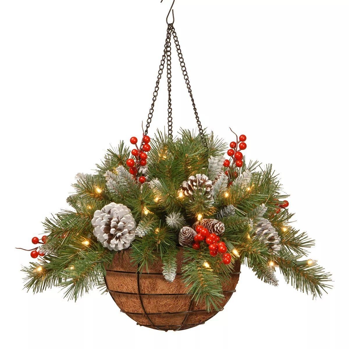 Christmas wreath baskets garlands Christmas Day decorations Christmas garlands artificial Christmas hanging baskets ktclubs.com