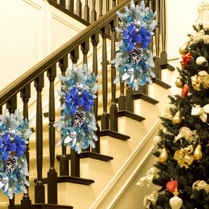 Christmas wreath wicker door curtain hanging home led light up staircase upside down decorative door hanging ktclubs.com