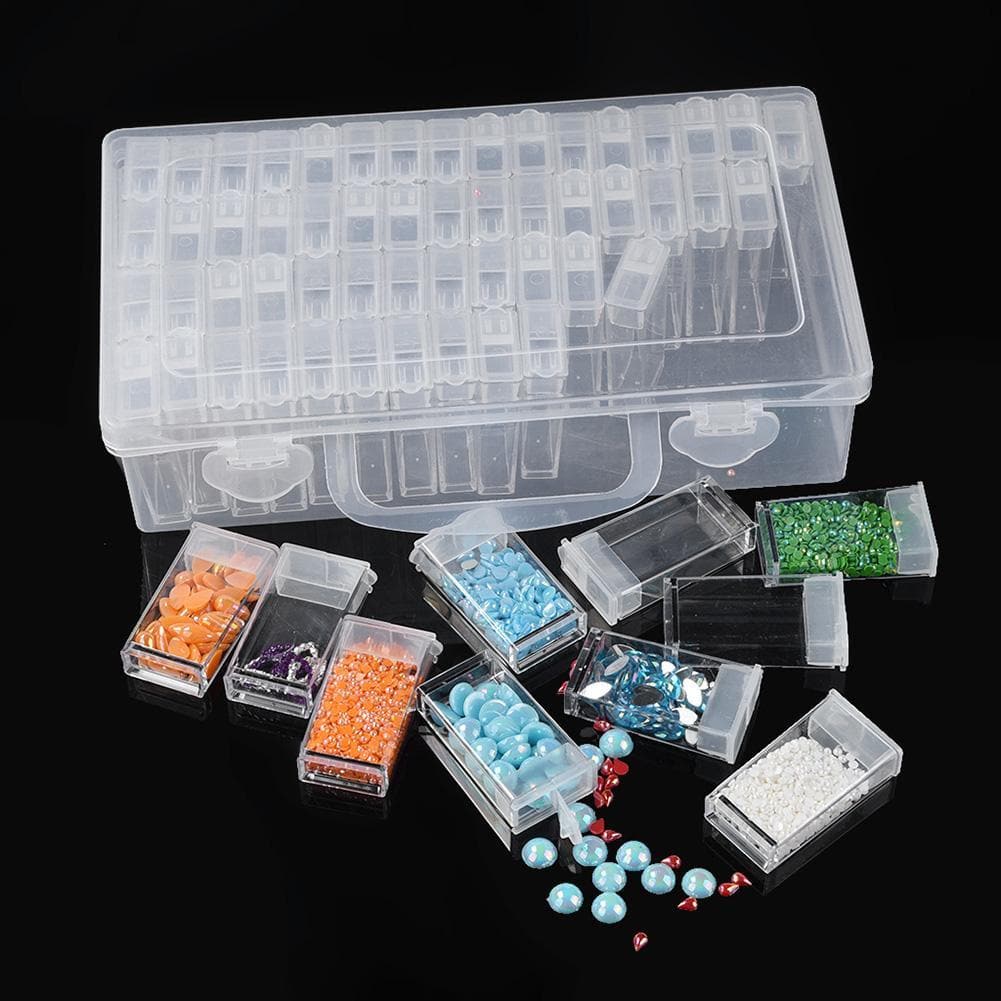 Clear Plastic Diamond Storage Box DIY Diamond Painting Drill Case Organizer ktclubs.com