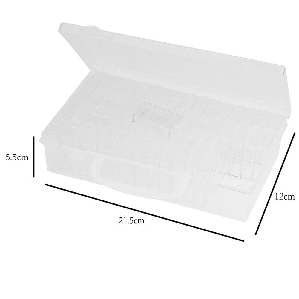 Clear Plastic Diamond Storage Box DIY Diamond Painting Drill Case Organizer ktclubs.com