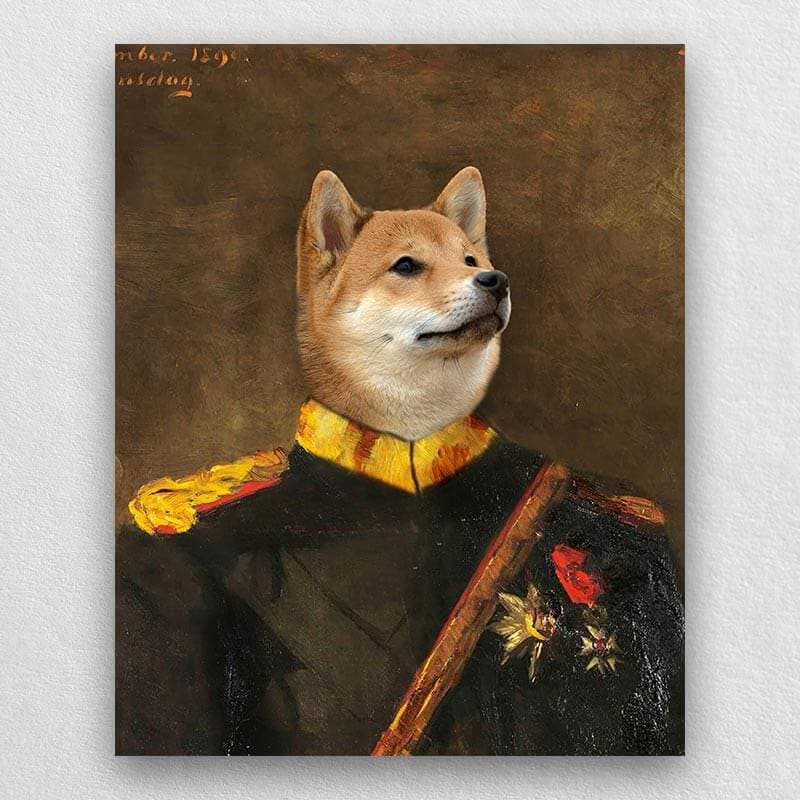 Commandant-General Custom Canvas Pet Portraits ktclubs.com