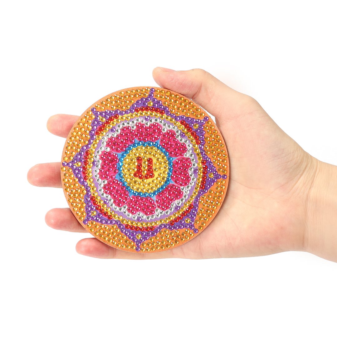 Copy of Mandala flower diamond painting coaster ktclubs.com