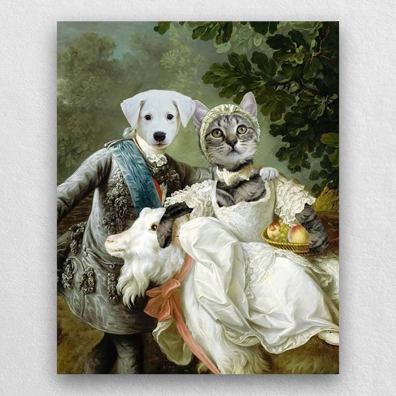 Count And Sister Royal Pet Canvas ktclubs.com