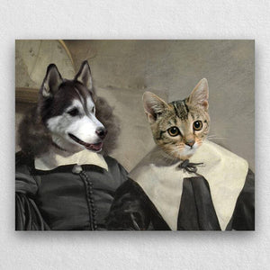 Couple Pet Portraits Custom Pet Canvas Art ktclubs.com