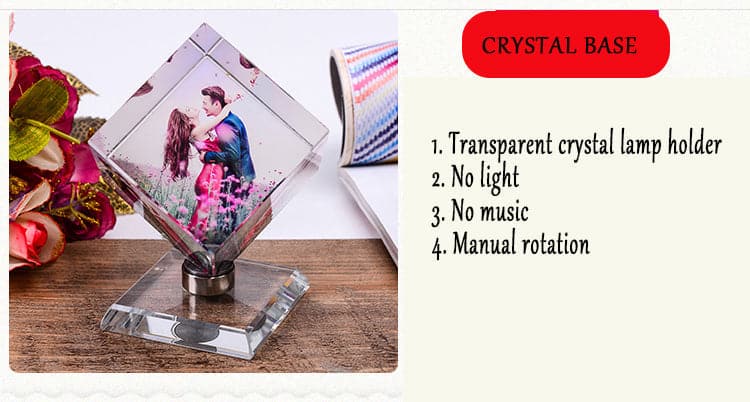 Crystal Ball Rubik's Cube Personalized Photo Making DIY Rotating Ornament Photo Send Girlfriend Creative Birthday Gift Customization ktclubs.com