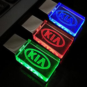 Crystal light-emitting USB flash drive gift ktclubs.com