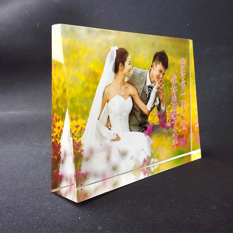 Crystal photo decoration custom wedding photo custom diy photo frame set gift birthday gift lettering ktclubs.com