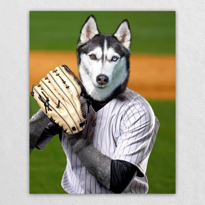 Curveball Athletes Dog Portrait Canvas Of Pet ktclubs.com