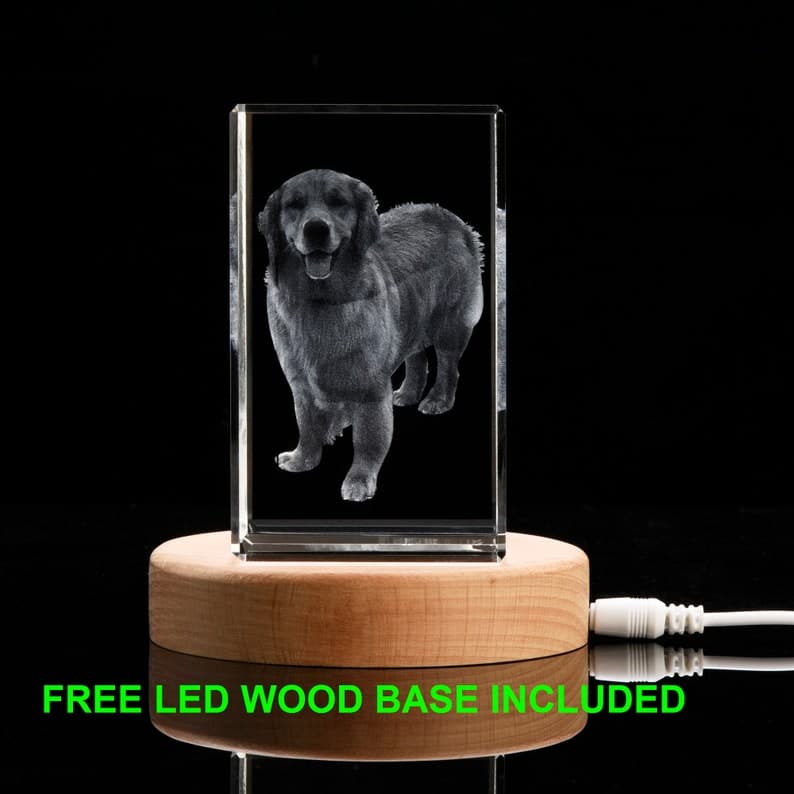 Custom 3D Crystal Photo Gift, Personalized 3D Photo Engraved Crystal Cube, Pet Loss Gift, Dog Portrait Custom, Christmas Gift, New Year Gift ktclubs.com