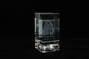 Custom Crystal Cuboid Engraving ktclubs.com