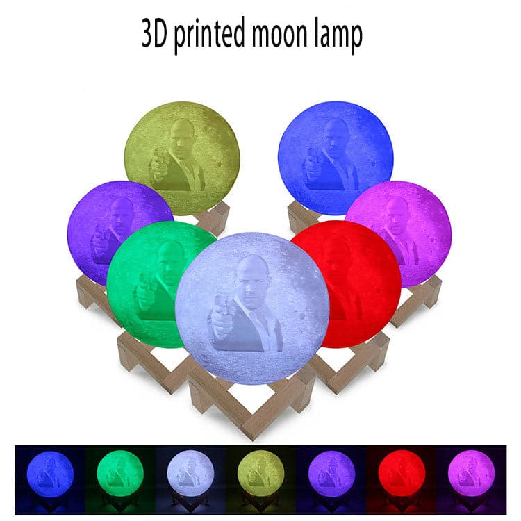 Custom Moon Lamp 3d Printing Moon Lamp Creative Home Desk Lamp LED Night Light Birthday Gift ktclubs.com