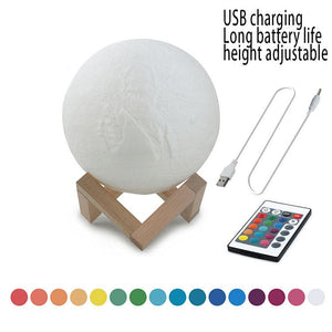 Custom Moon Lamp 3d Printing Moon Lamp Creative Home Desk Lamp LED Night Light Birthday Gift ktclubs.com