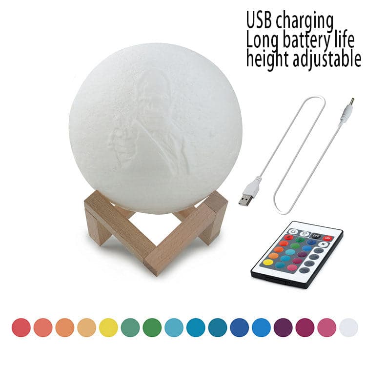 Custom Moon Lamp 3d Printing Moon Lamp Creative Home Desk Lamp LED Night Light Birthday Gift ktclubs.com