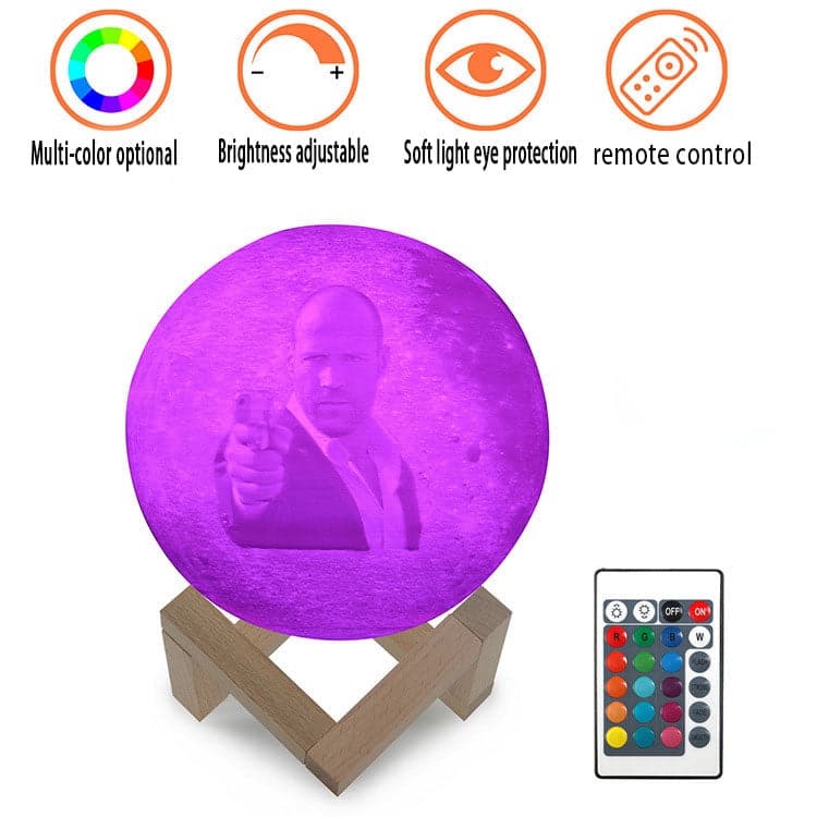 Custom Moon Lamp 3d Printing Moon Lamp Creative Home Desk Lamp LED Night Light Birthday Gift ktclubs.com