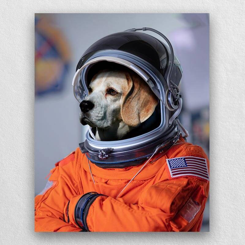 Custom Pet Astronaut Portrait Animal Portraits On Canvas ktclubs.com