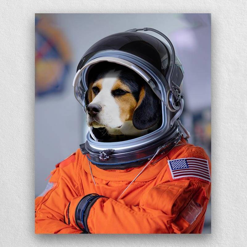 Custom Pet Astronaut Portrait Animal Portraits On Canvas ktclubs.com