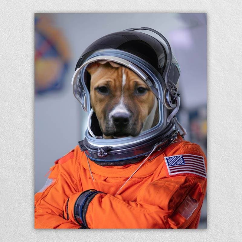 Custom Pet Astronaut Portrait Animal Portraits On Canvas ktclubs.com