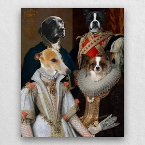 Custom Pet Family Portrait Royal Pet Canvas ktclubs.com