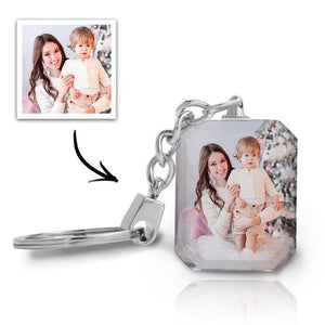 Custom Photo Keychain Personalized Picture Custom 3D Laser Crystal Keychains Photo Keychain Perfect Gift for Couples Family Best Friends ktclubs.com