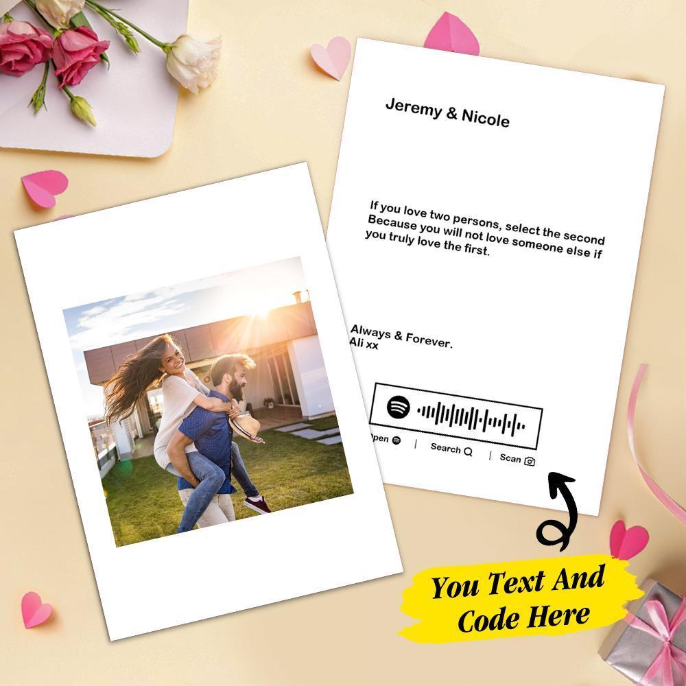 Custom Spotify Code Music Cards With Your Photo and blessing ktclubs.com