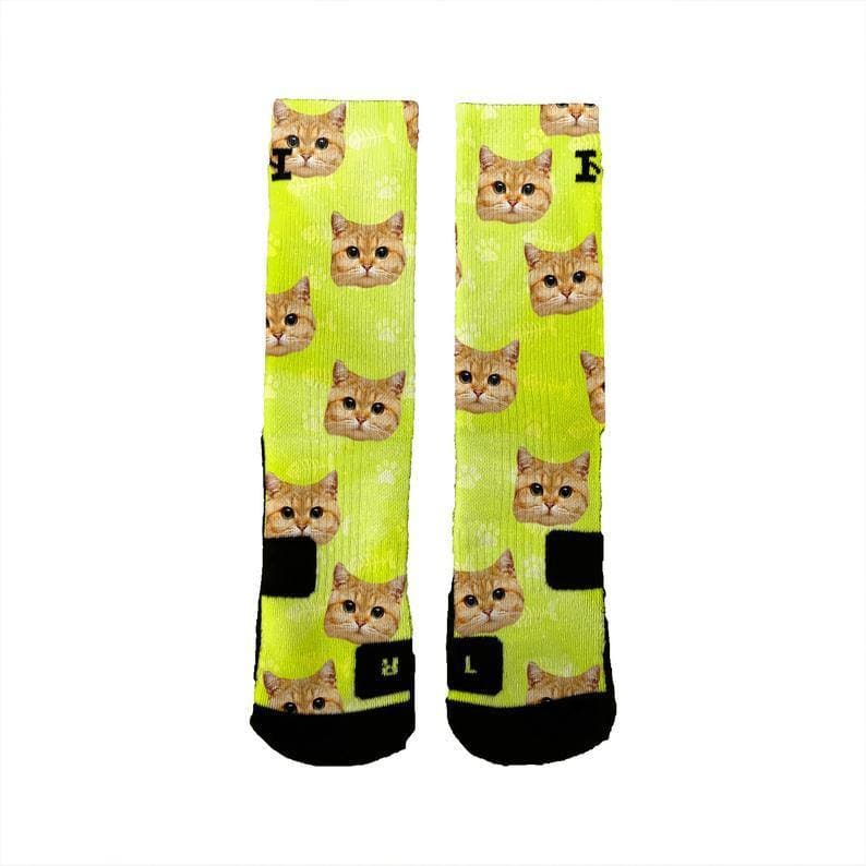 Customized Cat Socks - Put Your Cute Cat on Custom Socks, Cat Lovers, Cat GIft, Cute Cat Personalized, Cat Gift Socks, Mothers Day ktclubs.com