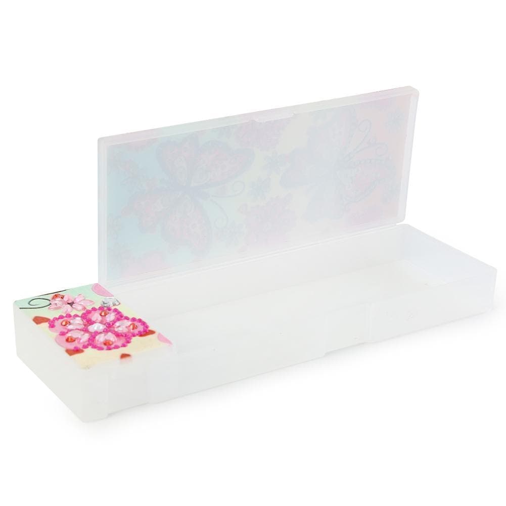 DIY Butterfly Special Shaped Diamond Painting 2 Grids Students Pencil Case ktclubs.com