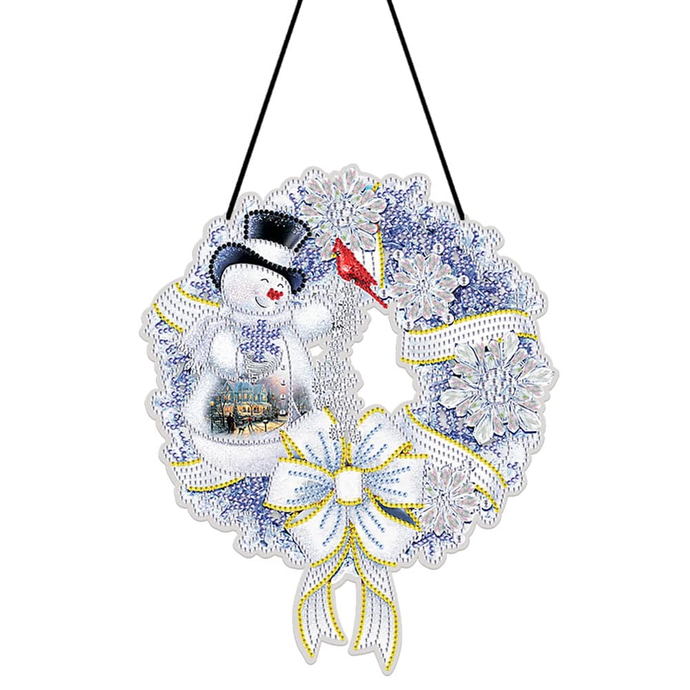 DIY Christmas Wreath Art Acylic Crystal Rhinestone Hanging Craft Kits ktclubs.com