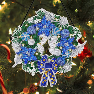 DIY Christmas Wreath Art Acylic Crystal Rhinestone Hanging Craft Kits ktclubs.com