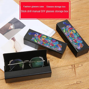 DIY Diamond Leather Eye Glasses Box Travel Sunglasses Storage Case ktclubs.com