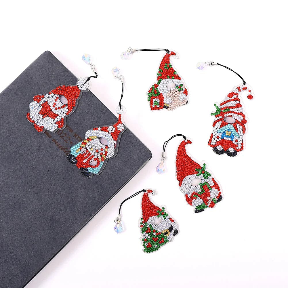 DIY Diamond Painting Christmas Gnome Creative Bookmark ktclubs.com