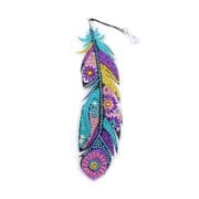 DIY Diamond Painting Feather Shape Bookmark ktclubs.com